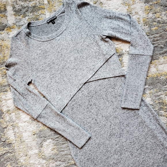 Express Brushed Jersey "Sweater" Dress - Picture 3 of 8